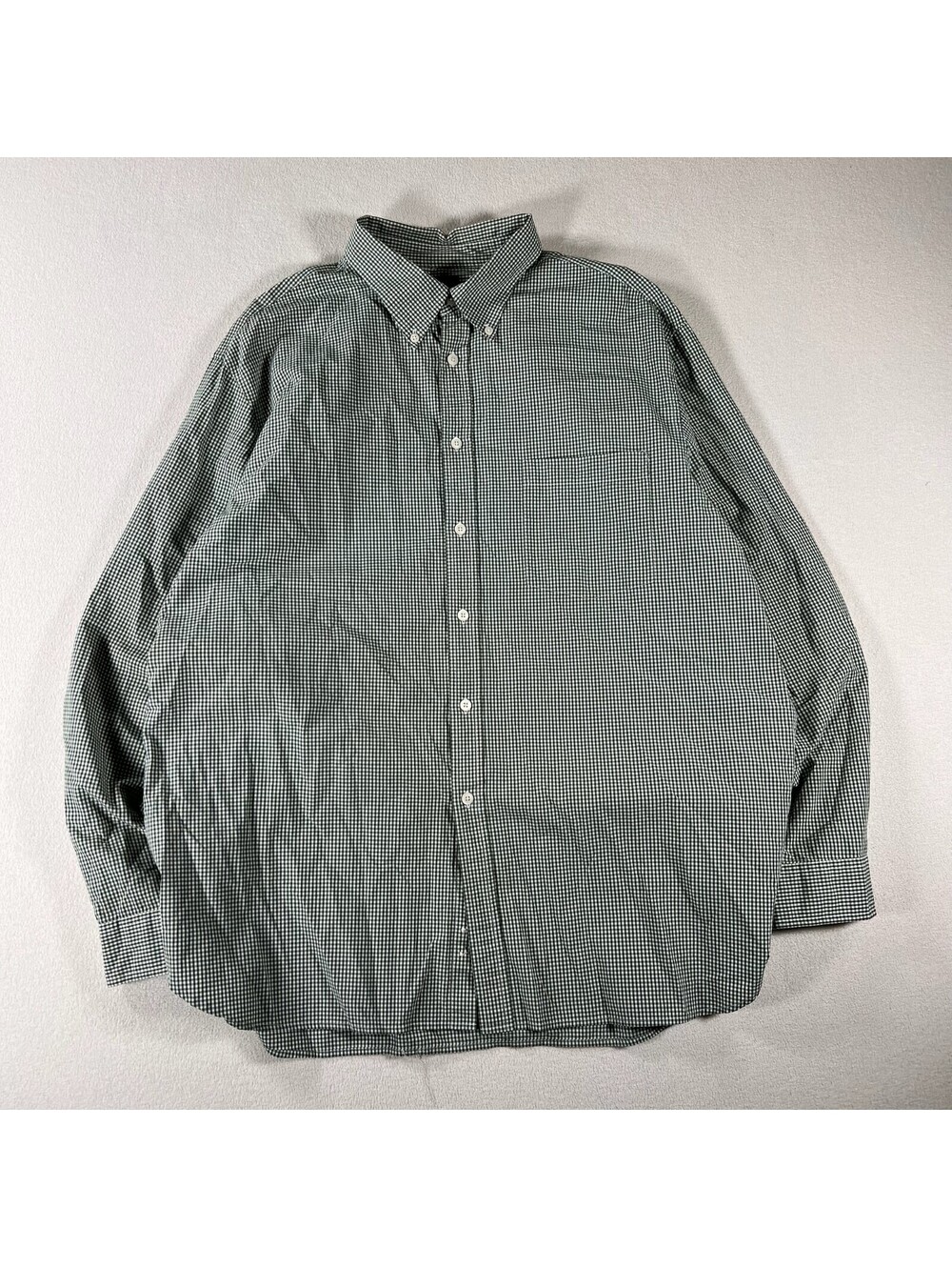 Gap Green Plaid Button Up Long Sleeve Shirt Size XL